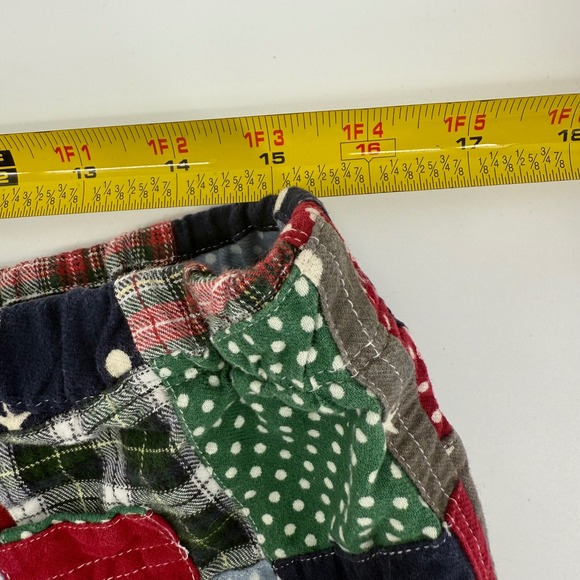 Aerie Patchwork Pajama Shorts Women's M Red Blue Green Plaid Stars Polka Dot - Picture 9 of 9